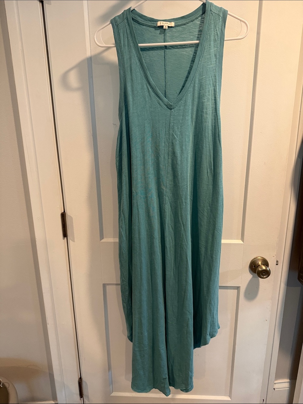 Z Supply Teal Asymmetrical Sleeveless Dress
